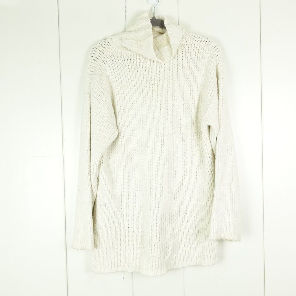 Coldwater Creek Chunky Knit Turtleneck Sweater Womens Size Small White MiUSA